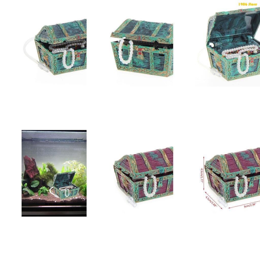 Pet X Supplies & Tack Reviews - U1JB – décorations coffre trésor d'aquarium,
