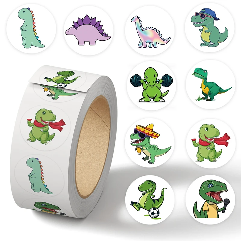 Pet Supplies Rewards - 500 autocollants en rouleau de dinosaures